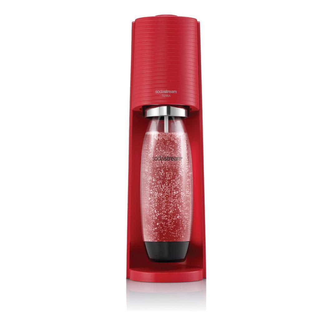 SodaStream Terra Red Soda Machine and Sparkling Water Maker Kit