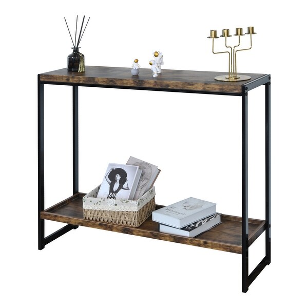 2-tier Console Table with Metal Frame