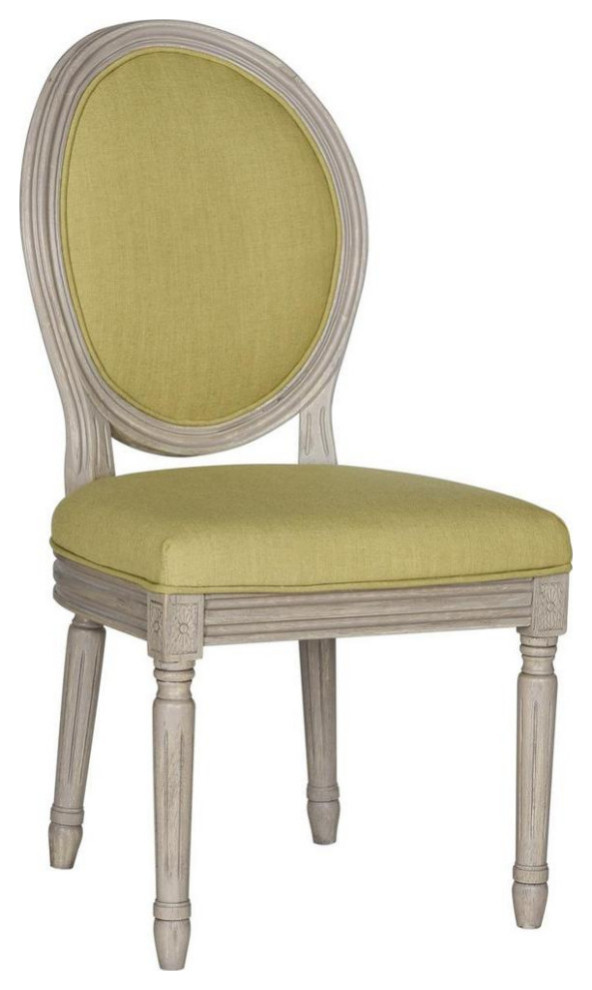 Ciley 19 quotH French Brasserie Linen Oval Side Chair Set of 2   Modern   Dining Chairs   by V.S.D Furniture  Houzz