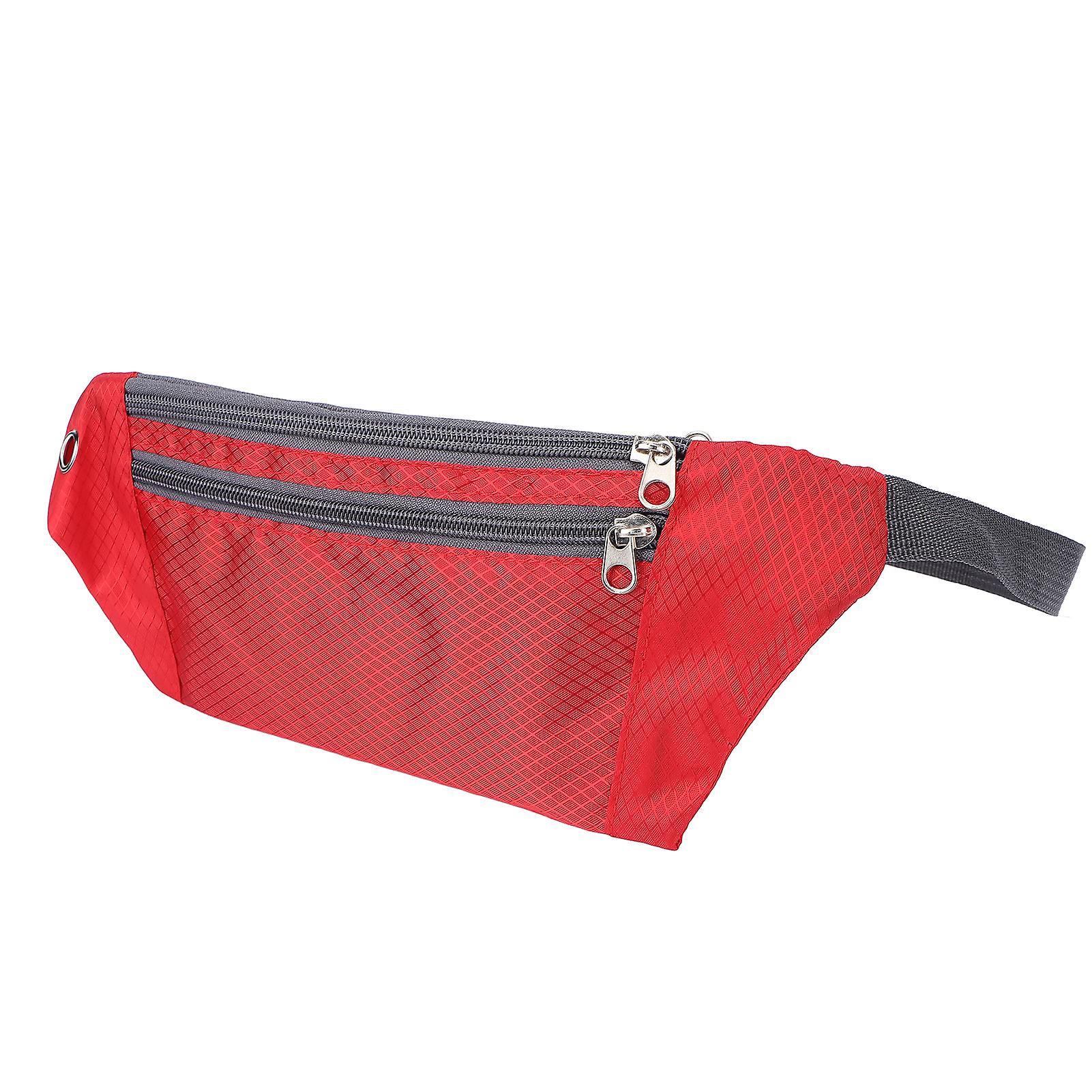 Running Belt Waterproof Outdoor Running Pouch Pack For Women Men Holder Cell Phone Money Keys Red