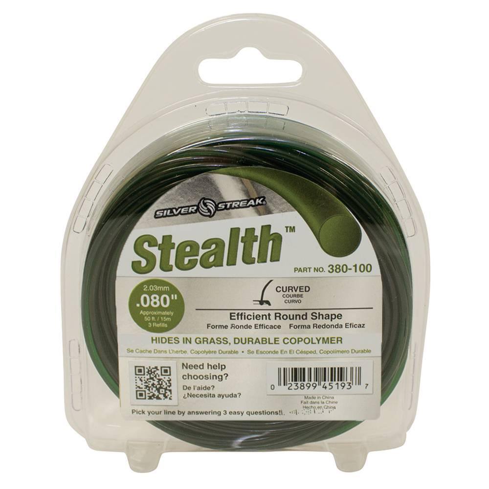 STENS 0.080 in. x 50 ft. Clam Shell Silver Streak Stealth Trimmer Line (1-Pack) 380-100