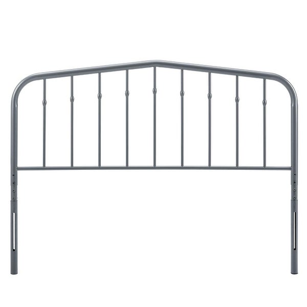 Camberly Arched King Size Grey Metal Headboard - - 31623747