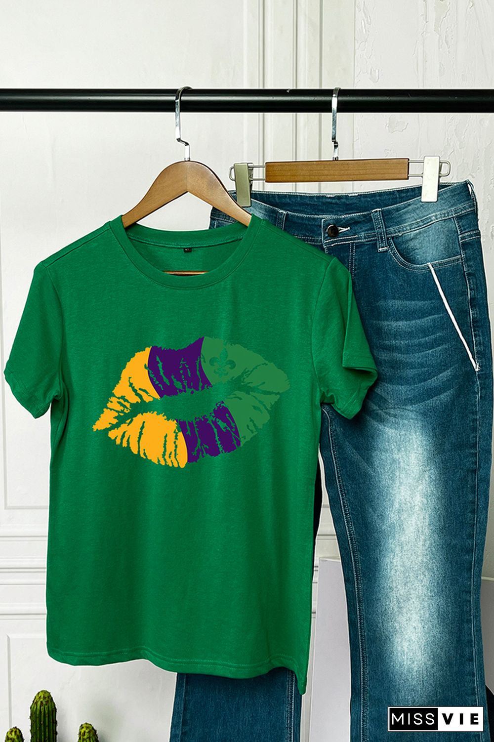 Mardi Gras Short Sleeve Graphic Tee Wholesale