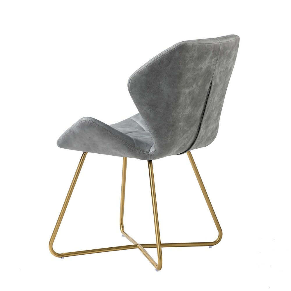 Rosa Accent Side Chair with X shaped Metal Base