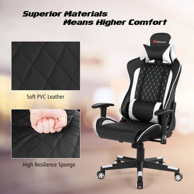 Massage Gaming Chair Recliner, Ergonomic High Back Full Adjustable Gamer Racing Chair Swivel Office Chair with Lumbar Support & Headrest