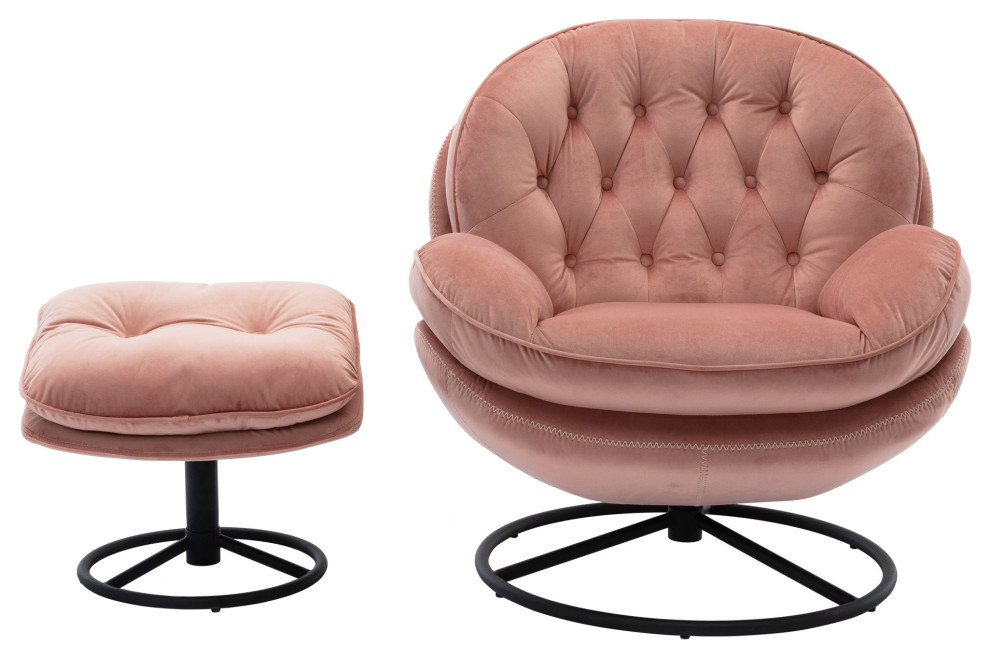 IA7003 Amelia Accent Chair  Pink   Contemporary   Armchairs And Accent Chairs   by IDEAZ International  LLC  Houzz