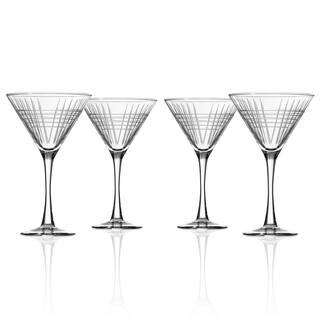 Rolf Glass Matchstick 10 fl. oz. Martini Glass Set (Set of 4) 451138-S4