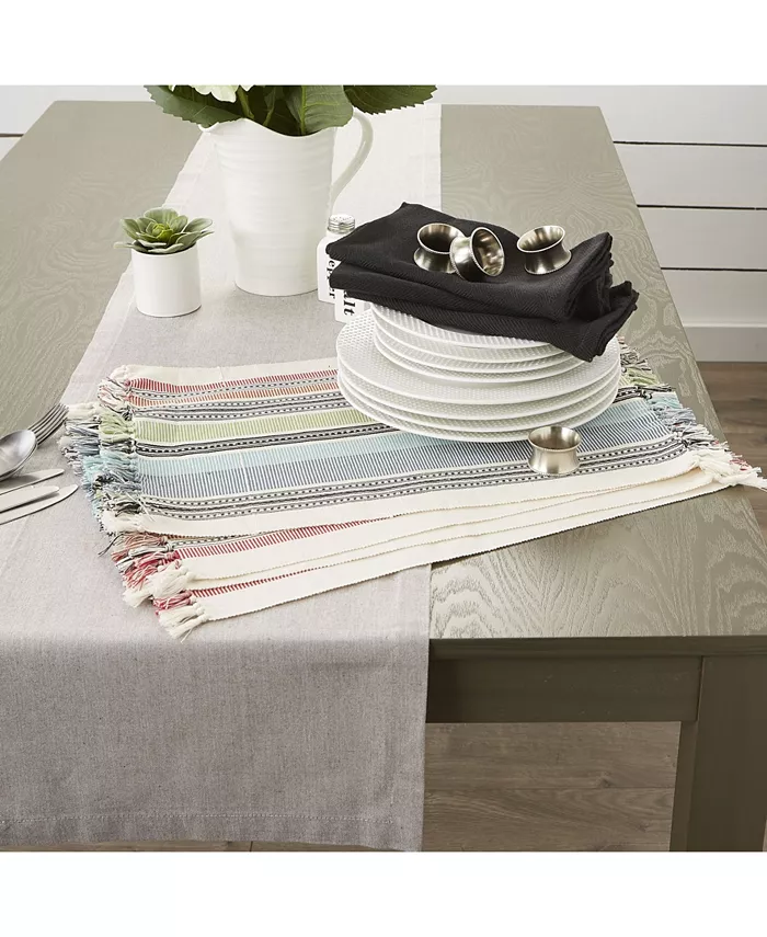 Design Imports Design Import Mediterranean Stripe Placemat Set of 6