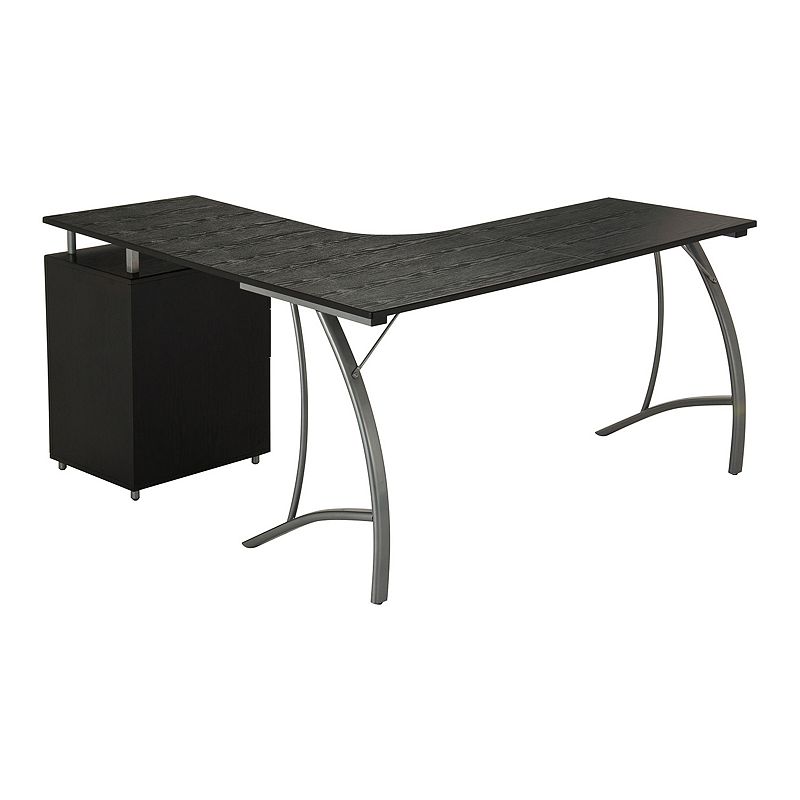 Techni Mobili Modern L-Shaped Cabinet Computer Desk