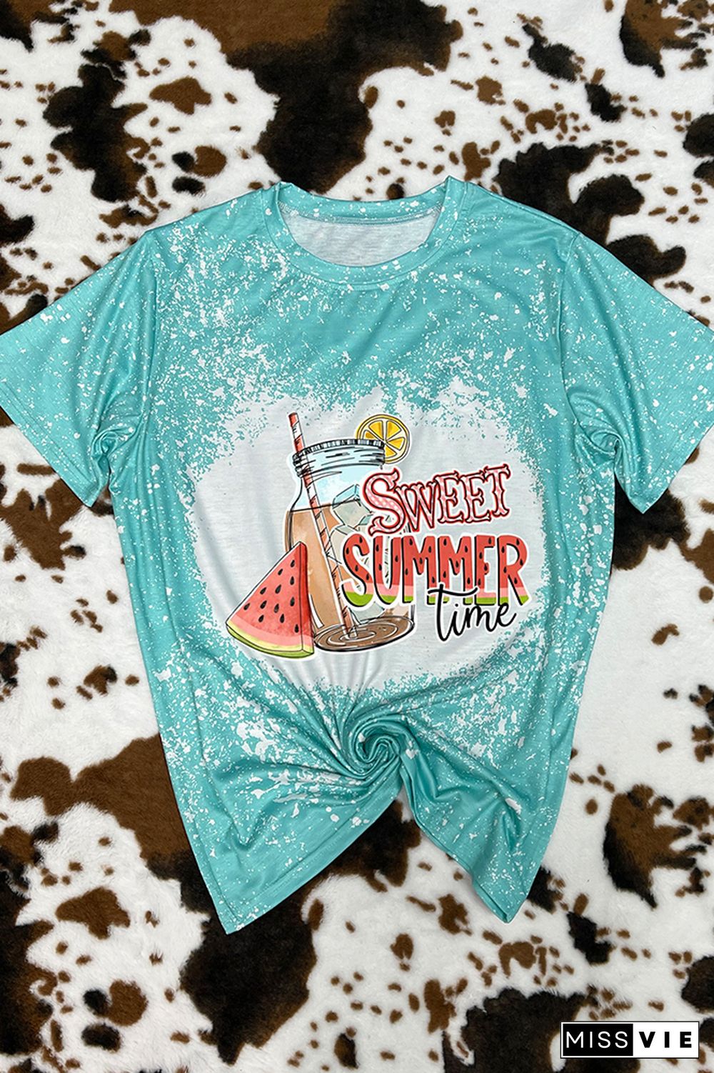 Sweet Summertime Print Graphic Tee Wholesale