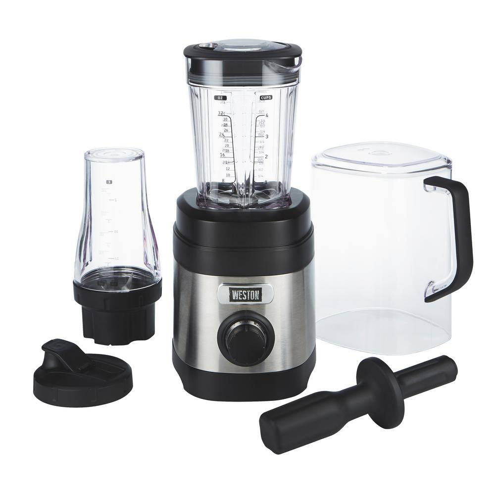 Weston Pro Series 32 oz. 11-speed with Sound Shield and 20 oz. Travel Jar Stainless Steel Blender 58918