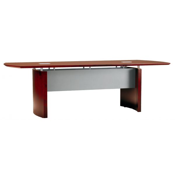 MayLine Napoli Series Sierra Cherry Veneer， Silver Paint Napoli Conference Tables (10')