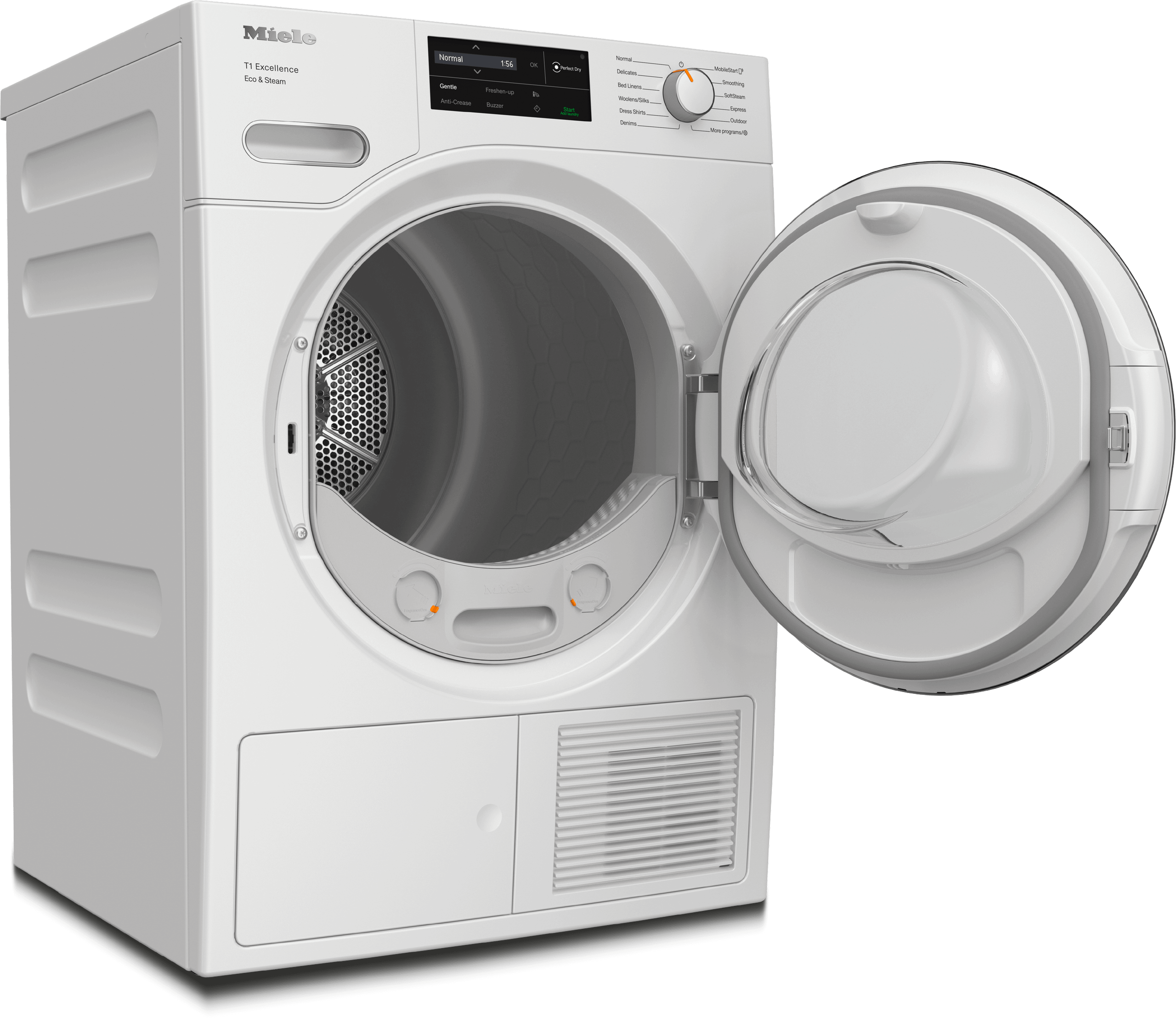 Miele TXI680WPECOSTEAMLOTUSWHITE Txi680Wp Eco & Steam - T1 Heat-Pump Dryer: With Miele@Home And Steamfinish For Smart Laundry Care.