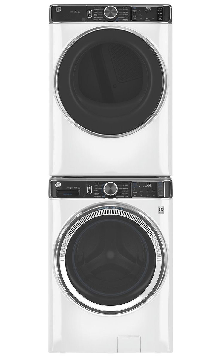 GE ADA 7.8 Cu. Ft. White Smart Front Load Gas Dryer With Steam And Sanitize Cycle