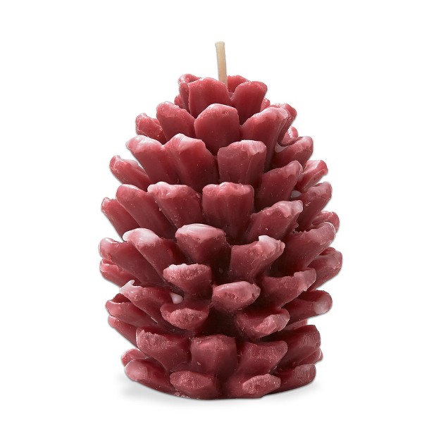 Tag Frosted Pine Cone Candle Terracotta