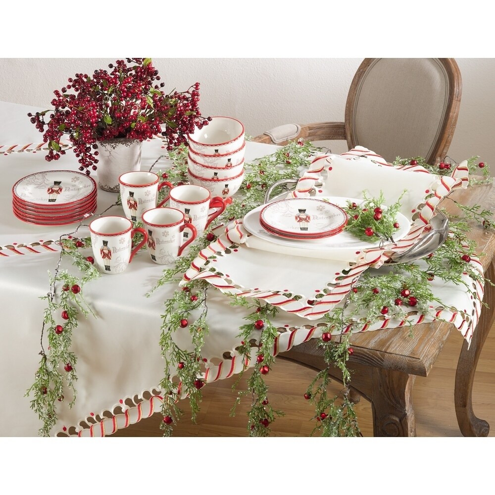 Candy Cane Design Christmas Holiday Table Runner