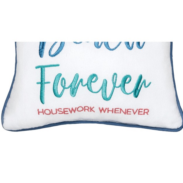 X 10 quot Beach Forever Petite Size Accent Throw Pillow