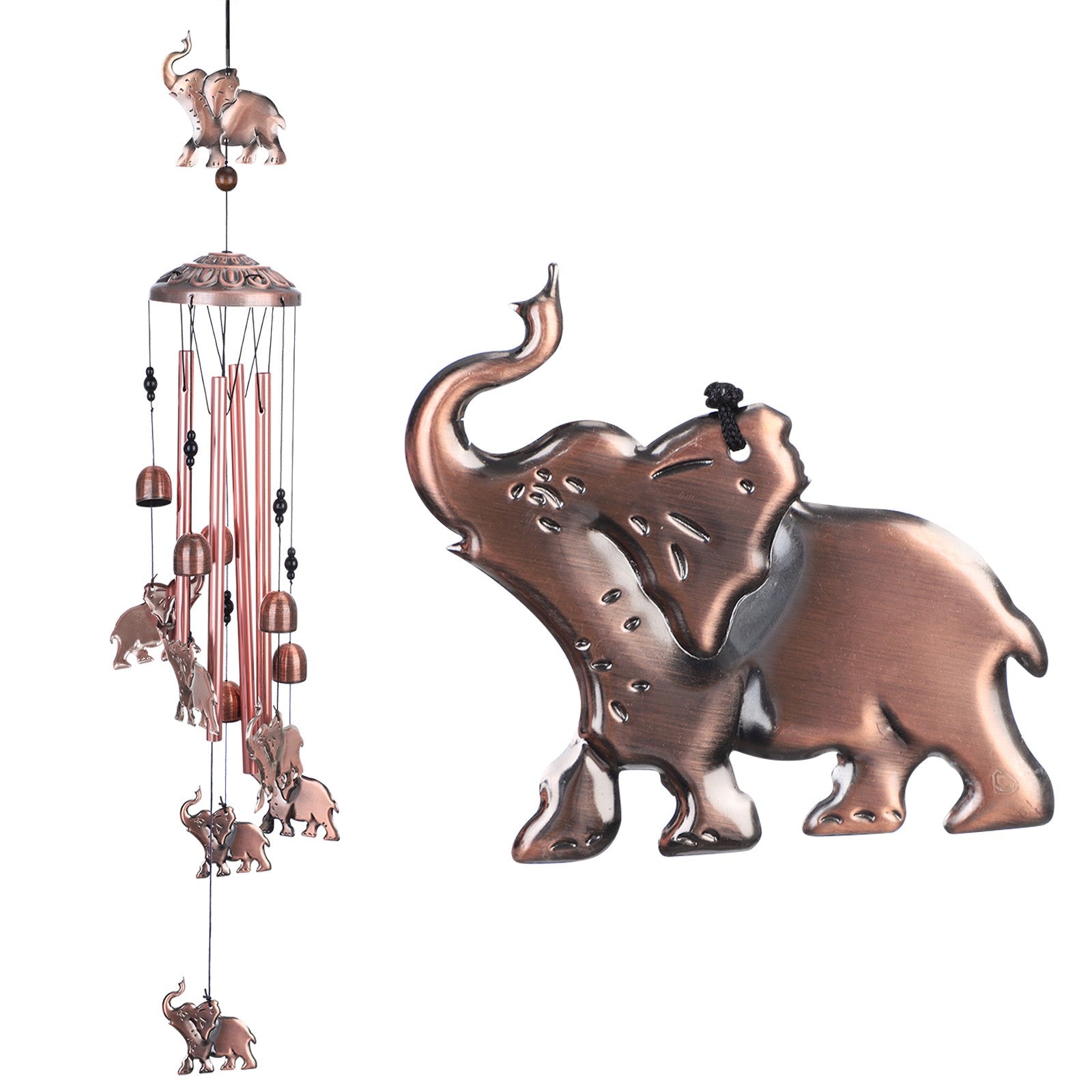 Kaacd Outdoor Elephant Copper Wind Chimes For External Use Elephant Wind Chimes Garden