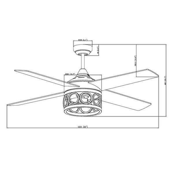 52-inch Industrial 3-Light Matte Black LED Ceiling Fan with Remote Shopping - The Best Deals on Ceiling Fans | 37624222