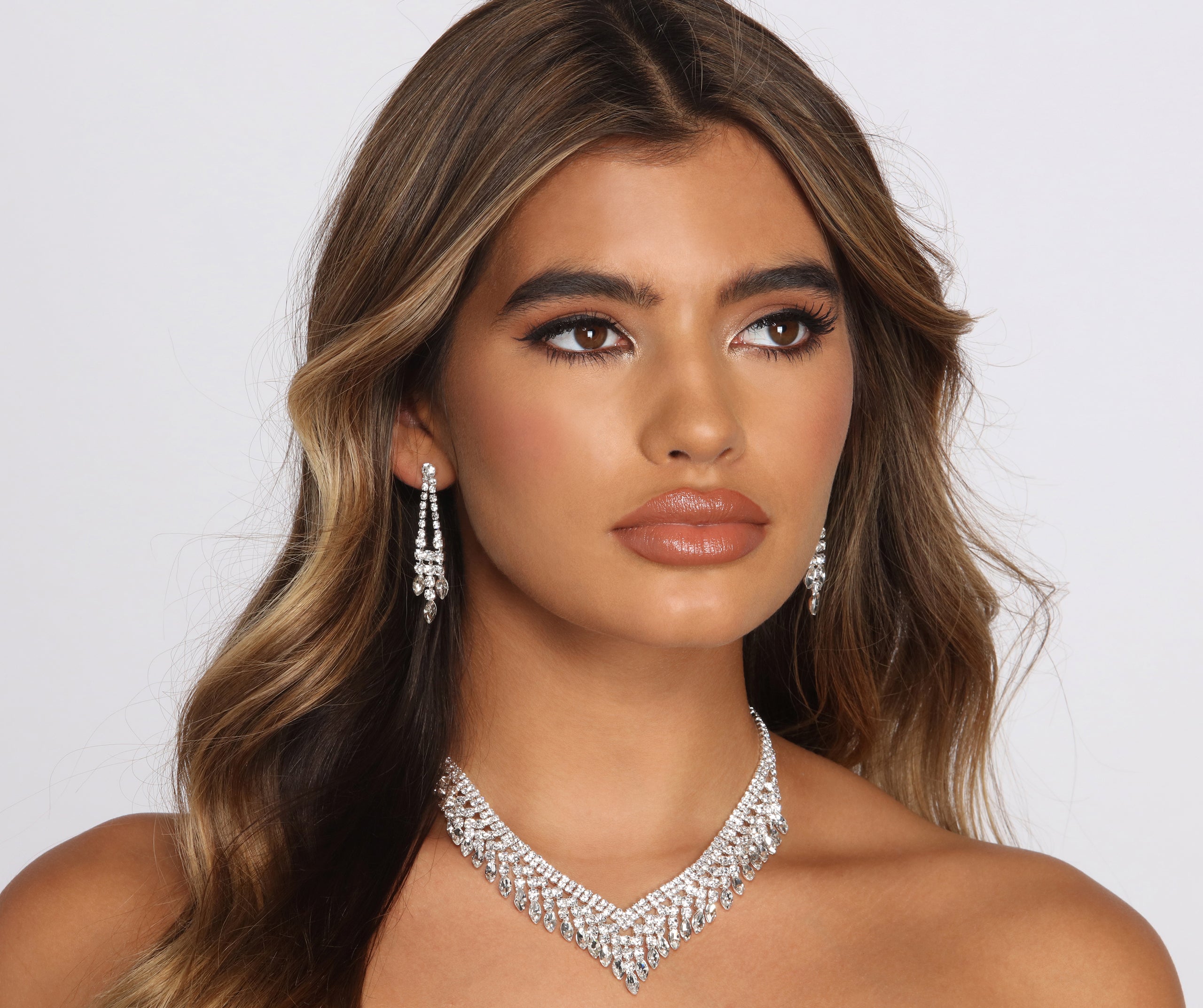 Be My Love Tonight Rhinestone Necklace Set