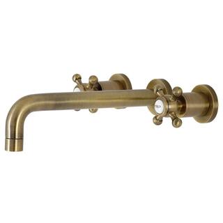 Kingston Brass Metropolitan 2-Handle Wall Mount Tub Faucet in Antique Brass (Valve Included) HKS8023BX