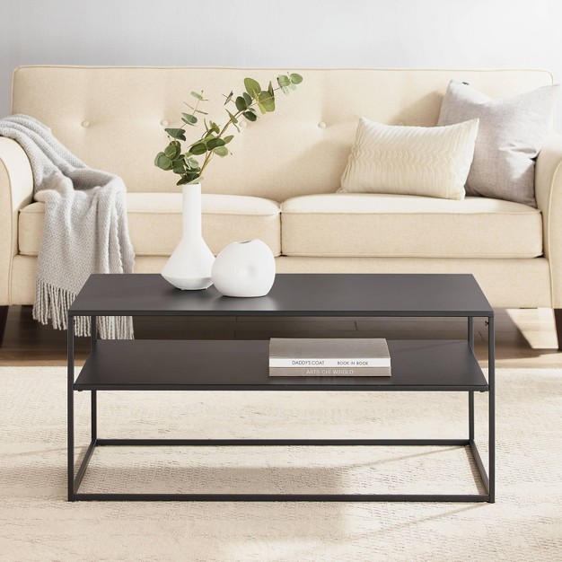 Braxton Coffee Table Matte Black Crosley