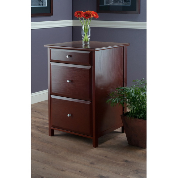 Winsome 94321 Delta File Cabinet Walnut