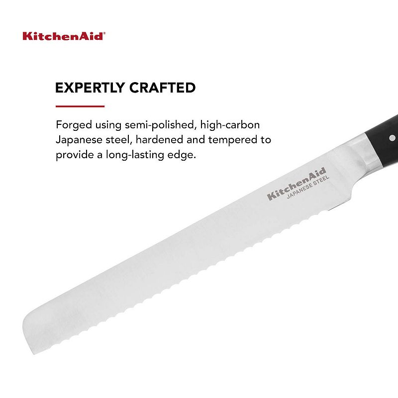 KitchenAid KO8IRSSOHOBA Gourmet 8-in. Forged Bread Knife with Sheath