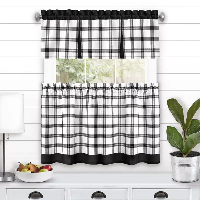 Achim Tate Tier and Valance Window Curtain Set