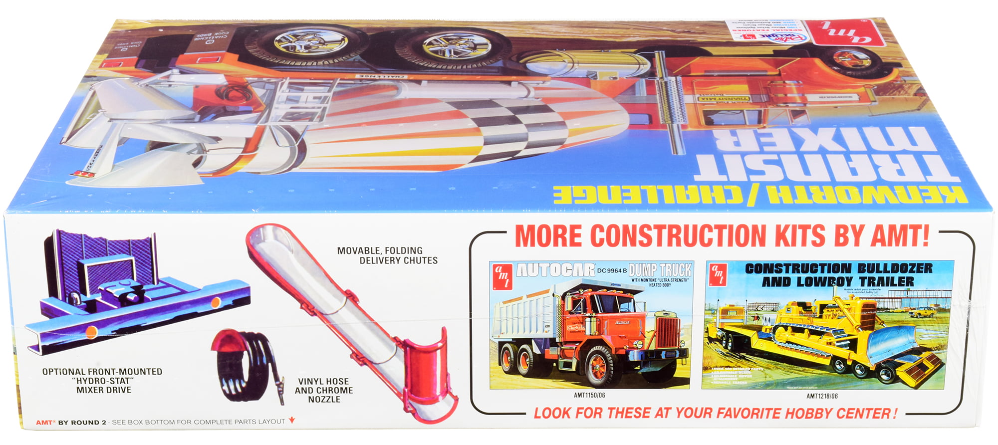 Skill 3 Model Kit Kenworth / Challenge Transit Cement Mixer Truck 1/25 Scale Model by AMT