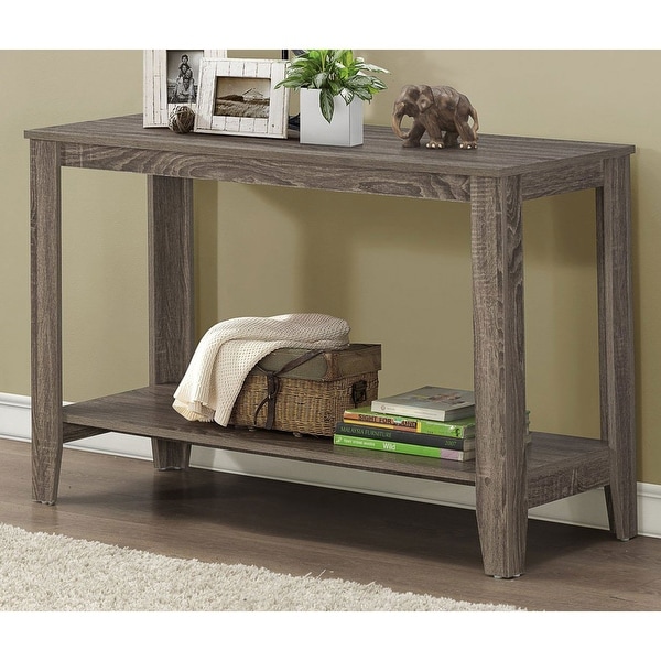 Monarch Specialties Contemporary Accent Rectangular Side End Table， Dark Taupe - 9