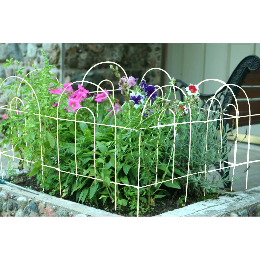 Glamos Wire Products Glamos Wire 32 in. Green Metal Folding Garden Fence (10-Pack) 770089