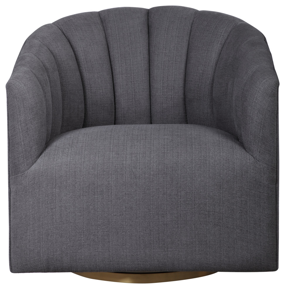 Uttermost Cuthbert Modern Swivel Chair   Modern   Armchairs And Accent Chairs   by Zin Home  Houzz