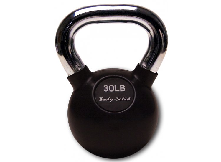 Body-Solid 30 lb Premium Rubber Coated Kettlebell