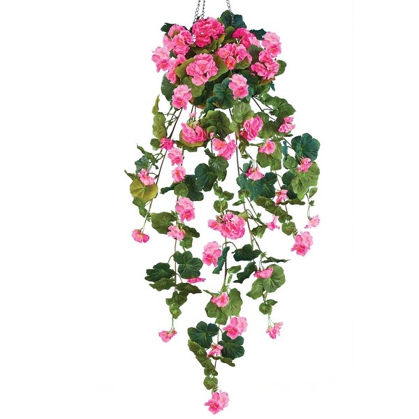 Hanging Artificial Colorful Begonia Bush Plant