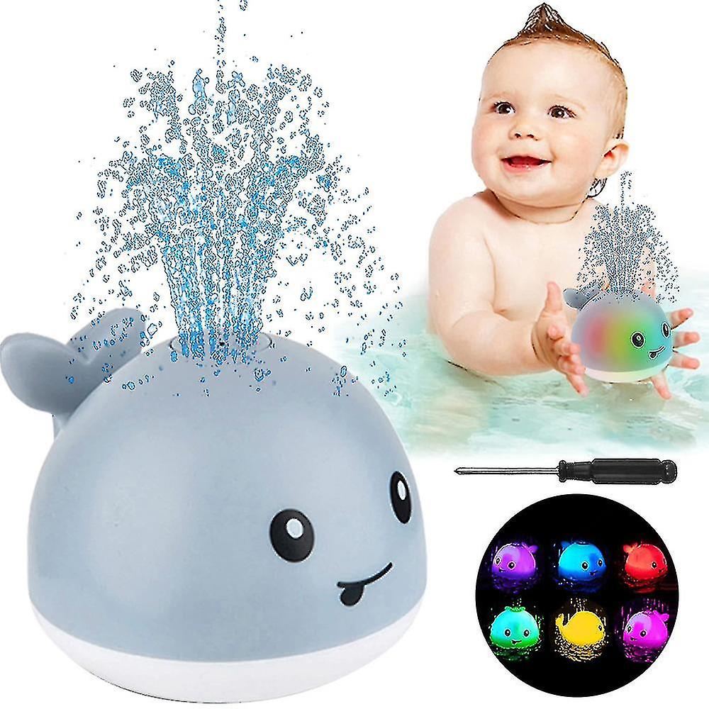 Baby Bath Toys Whale Automatic Spray Water Bath Toy With Led Light Induction Sprinkler Bathtub Shower Toy