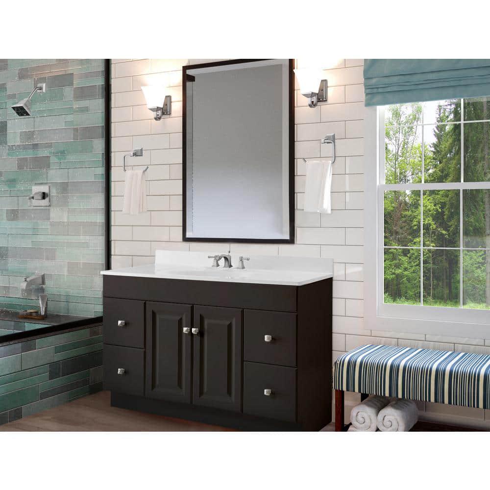 Design House Wyndham 48 in W x 21 in D Ready to Assemble Bath Vanity Cabinet Only in Espresso