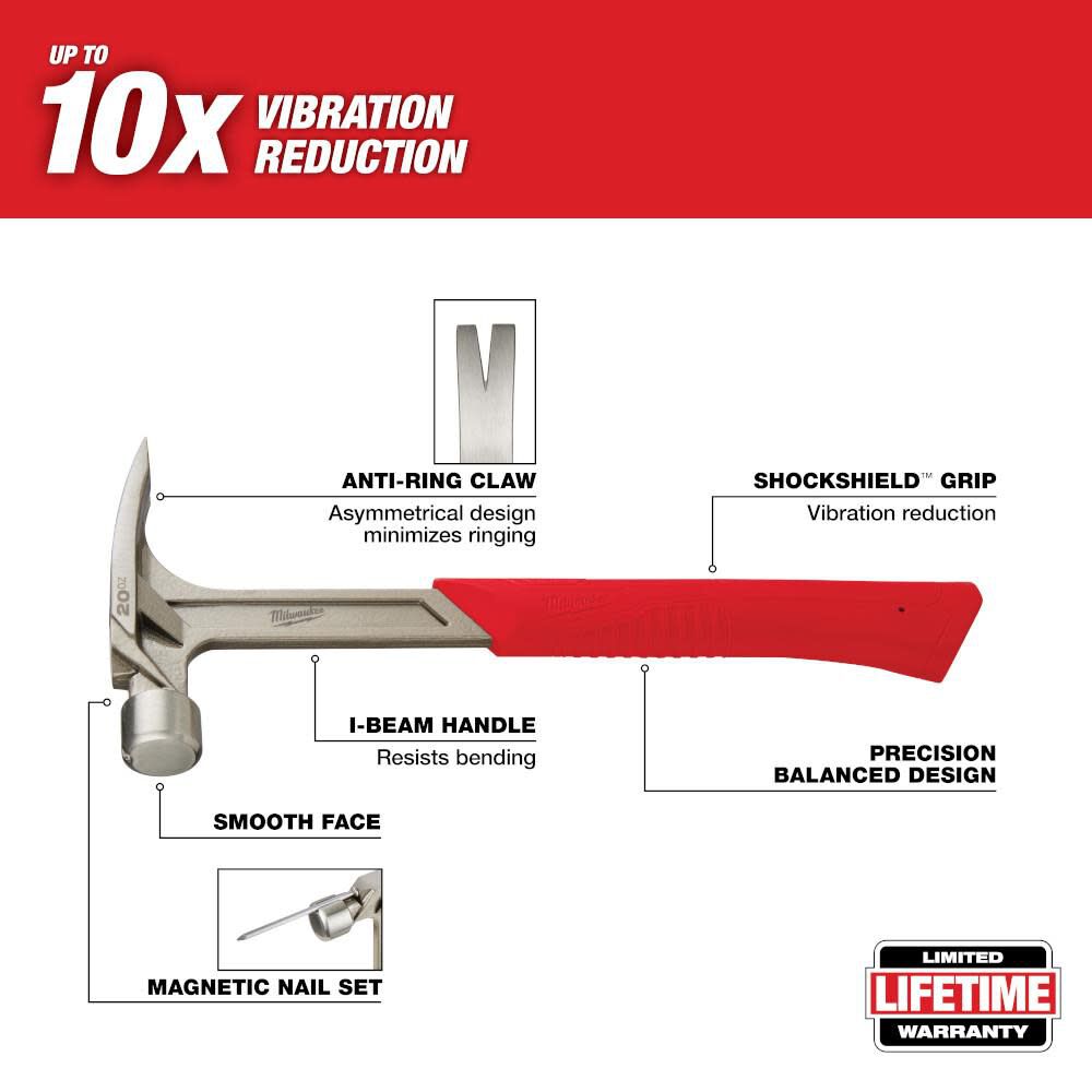 MW 20oz Smooth Face Rip Claw Hammer 48-22-9020 from MW
