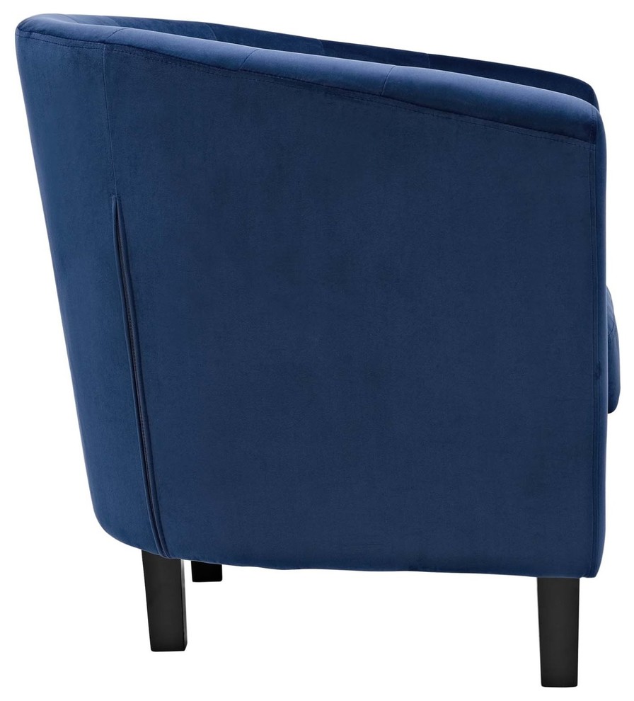 Modern Contemporary Urban Design Living Lounge Room Armchair  Navy Blue  Fabric   Contemporary   Loveseats   by House Bound  Houzz