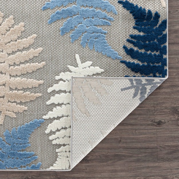 World Rug Gallery Seville Floral Leaves Indoor outdoor Area Rug