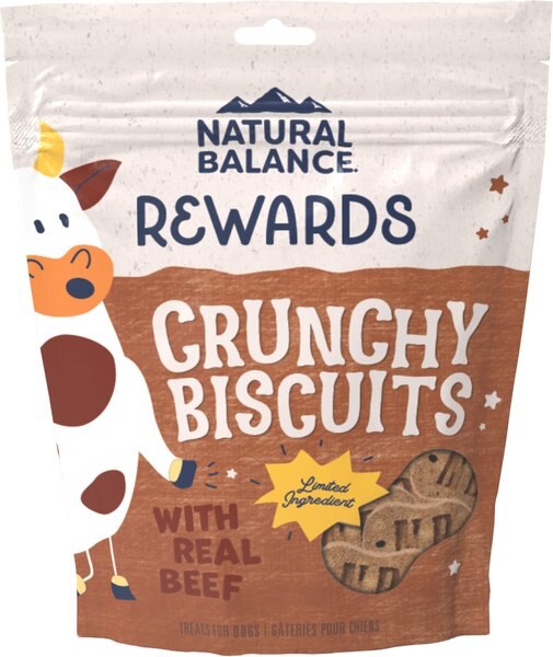 Natural Balance Rewards Crunchy Biscuits With Real Beef Dog Treats