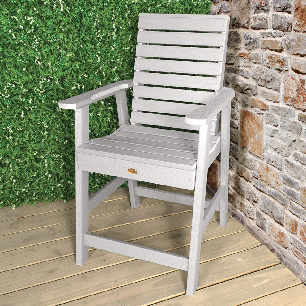 Classic Outdoor Counter Stool  Weatherproof Plastic Construction   Transitional   Outdoor Bar Stools And Counter Stools   by Decor Love  Houzz