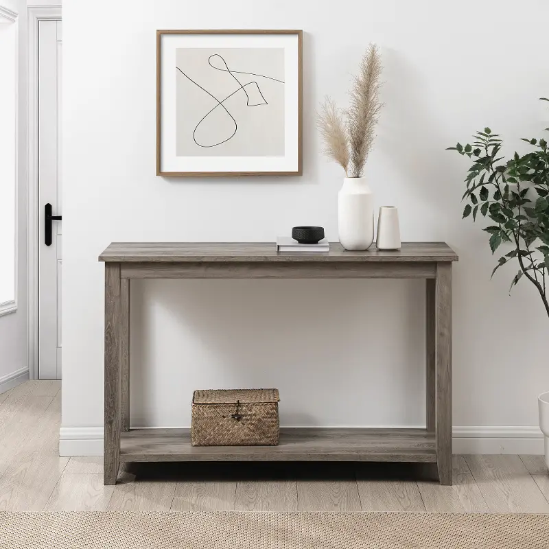 Simplicity Gray Wash Sofa Table