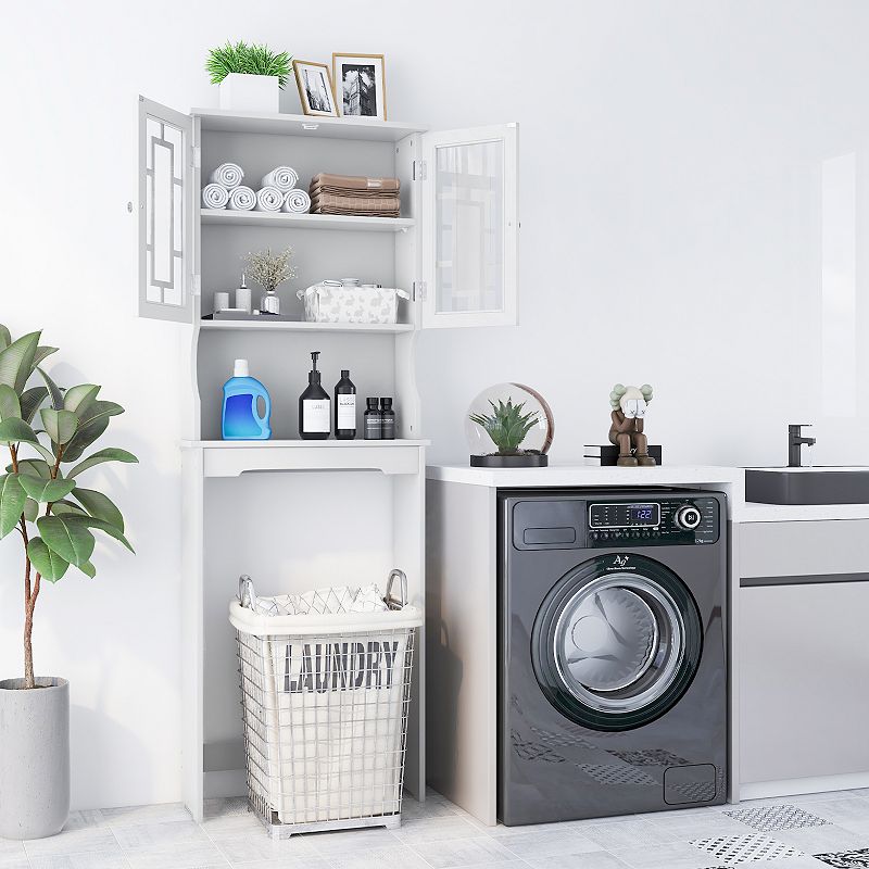 Bathroom Spacesaver Over the Toilet Door Storage Cabinet