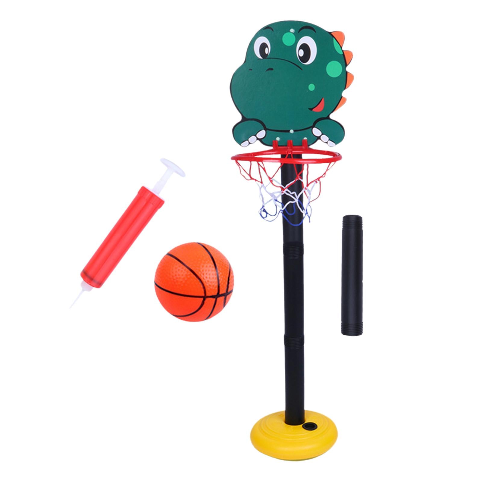 Portable Basketball Hoop Toys Playing Set Outside Toys Yard game Outdoor Sports Adjustable Basketball Hoop Stand for Bedroom Garden Dinosaur