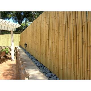 Backyard X-Scapes 34 in. D x 3ft. H. x 8 ft. W Natural Bamboo Fence Decorative Rolled Fencing Panel BAMA-BF025