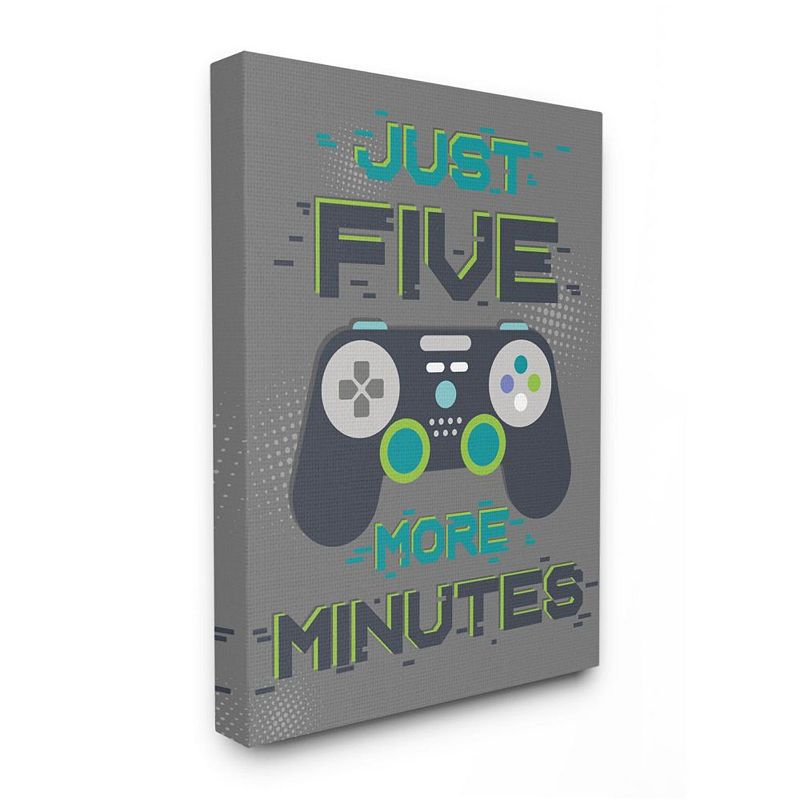 Stupell Home Decor Just Five More Minutes Kid's Video Game Phrase Wall Art