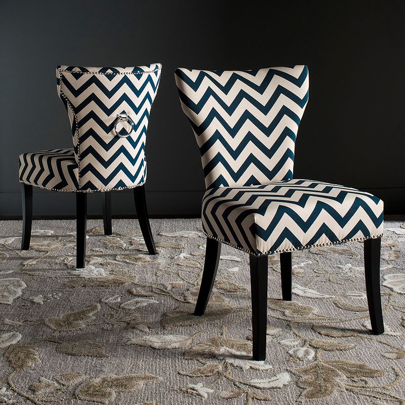 Safavieh Jappic Chevron Accent Chair 2-piece Set