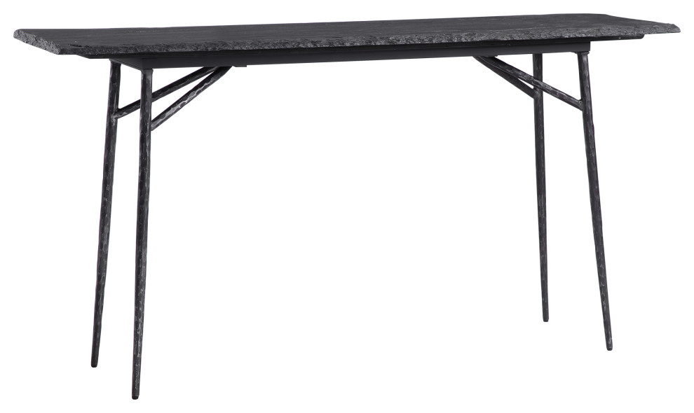 Uttermost Kaduna Slate Console Table   Midcentury   Console Tables   by HedgeApple  Houzz