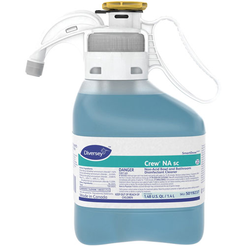 Diversey Crew Non-Acid Bowl and Bathroom Disinfectant Cleaner | Floral， 47.3oz | DRA5019237